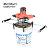 ZONESUN  Electric Cement Mixer Stirrer Adjustable 6-Speed Handheld Concrete Mixer for Mortars Paint Mud Grout