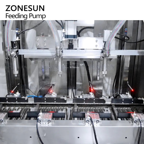 ZONESUN ZS-GYW4 Automatic 4 Nozzles Liquid Paste Weighing Filling Machine