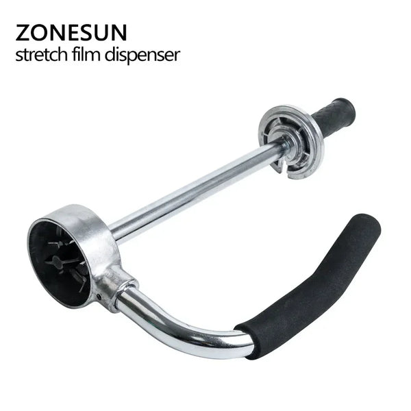 ZONESUN 30-50cm Height Adjustable Stretch Film Wrapping Machine Handheld Dispenser Stainless Steel Pallet Packing Tool