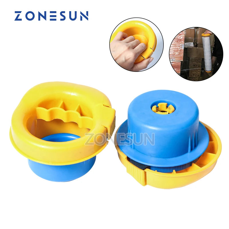 ZONESUN Small Hand Stretch PVC Cling Film Wrap Dispenser With Brake Function Food Wrap Pallet Film Tool For Factory Packing