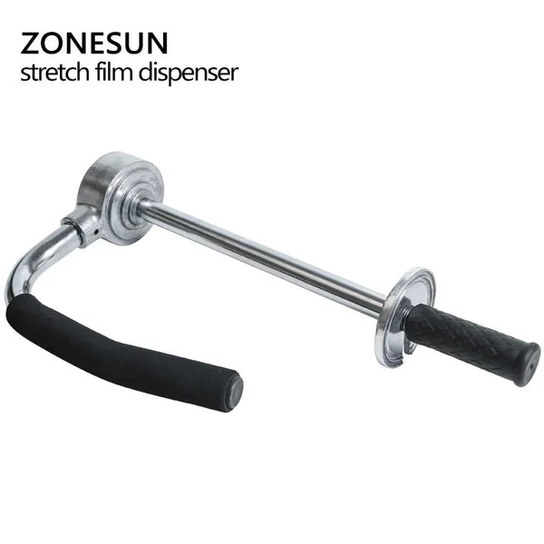 ZONESUN 30-50cm Height Adjustable Stretch Film Wrapping Machine Handheld Dispenser Stainless Steel Pallet Packing Tool