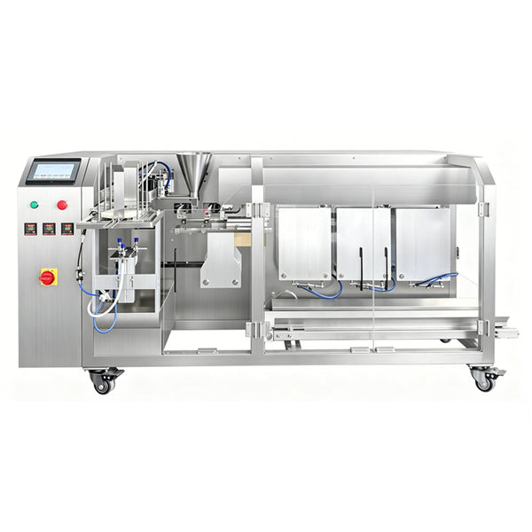 ZONESUN ZS-AFS015 Automatic Three-Chamber Premade Bag Vacuum Sealing Machine for Food Packaging