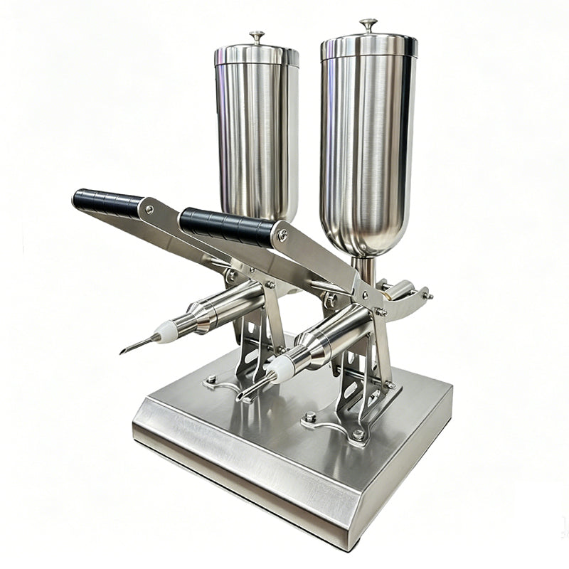 ZONESUN ZS-CZI4 Manual Center Filling Injection Machine for Donuts, Churros, Cakes, Bread Paste with Stainless Steel Hopper