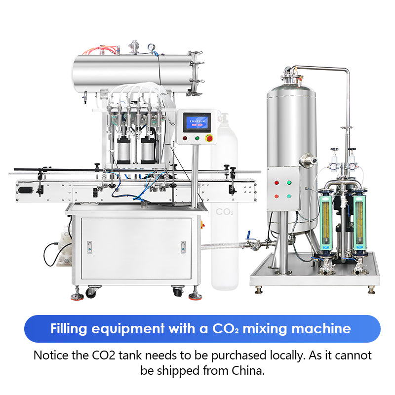 ZONESUN ZS-ACF6 Automatic Isobaric Vacuum Beer Carbonated drinks Filling Machine