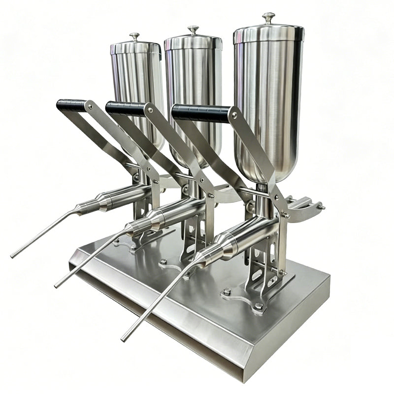 ZONESUN ZS-CZI4 Manual Center Filling Injection Machine for Donuts, Churros, Cakes, Bread Paste with Stainless Steel Hopper
