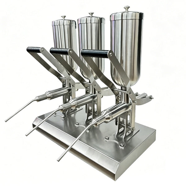 ZONESUN ZS-CZI4 Manual Center Filling Injection Machine for Donuts, Churros, Cakes, Bread Paste with Stainless Steel Hopper