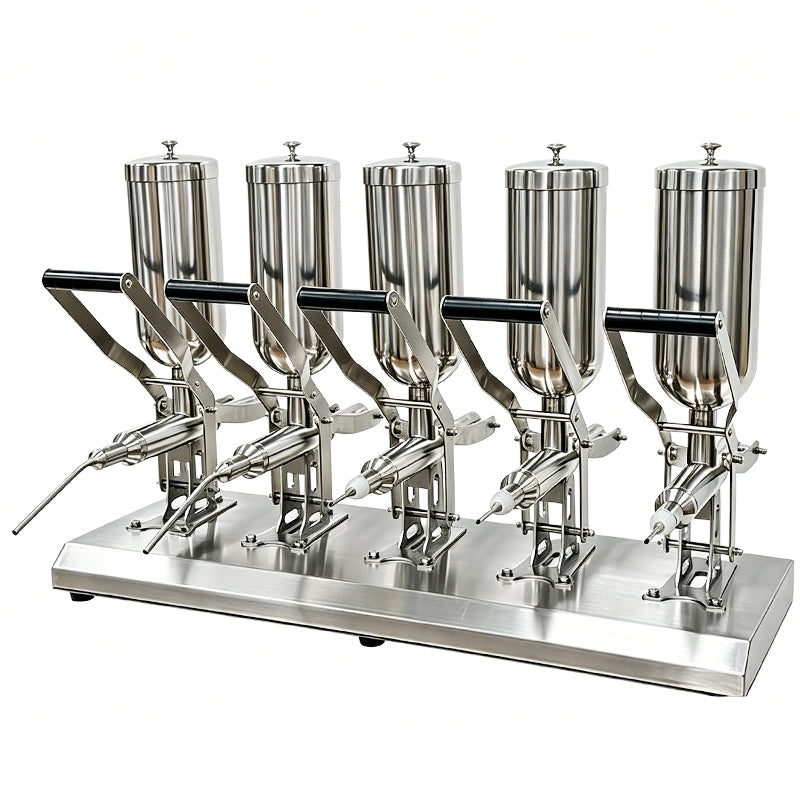 ZONESUN ZS-CZI4 Manual Center Filling Injection Machine for Donuts, Churros, Cakes, Bread Paste with Stainless Steel Hopper