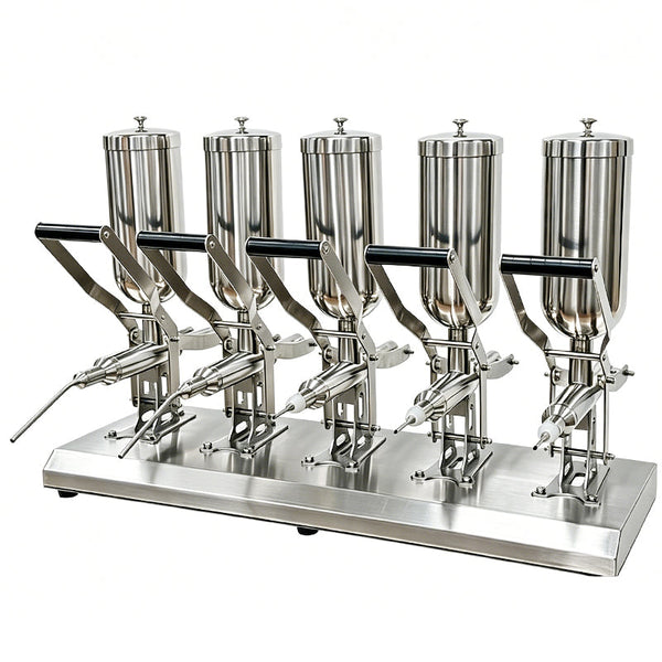 ZONESUN ZS-CZI4 Manual Center Filling Injection Machine for Donuts, Churros, Cakes, Bread Paste with Stainless Steel Hopper