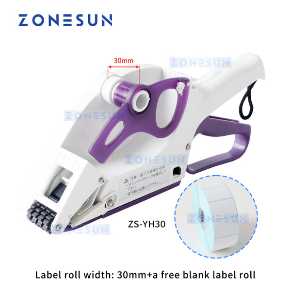 ZONESUN Manual Flat Surface Price Tag Labeling Machine - YH30