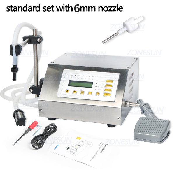 ZONESUN GFK-160 Diaphragm Pump Water Oil Liquid Filling Machine - With 6mm nozzle / 110V - With 6mm nozzle / 220V