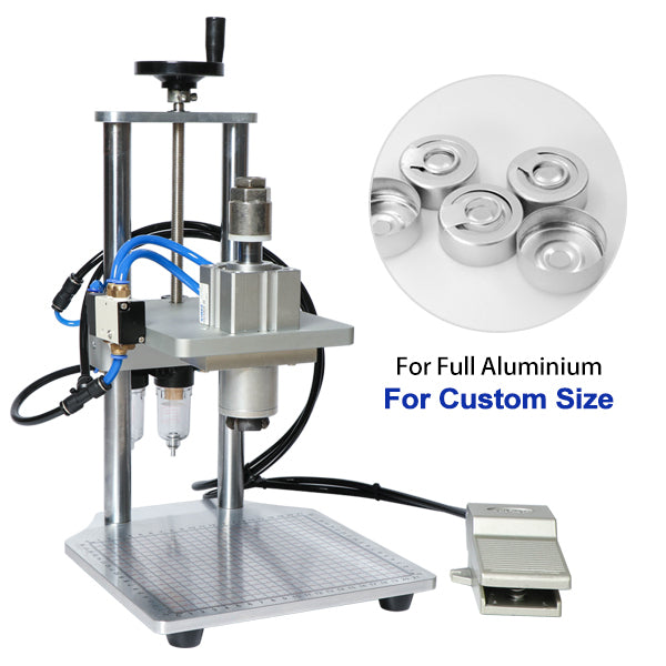 ZONESUN 13/15/20mm Pneumatic Penicillin Bottle Aluminum Plastic Capping Machine - Full aluminum / Custom