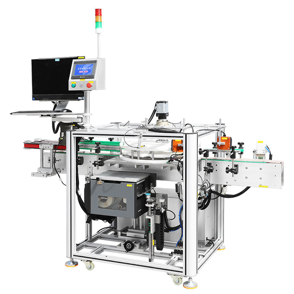 ZONESUN ZS-512F Automatic Bottom Labeling Machine with Real-Time Printing and RFID Verification