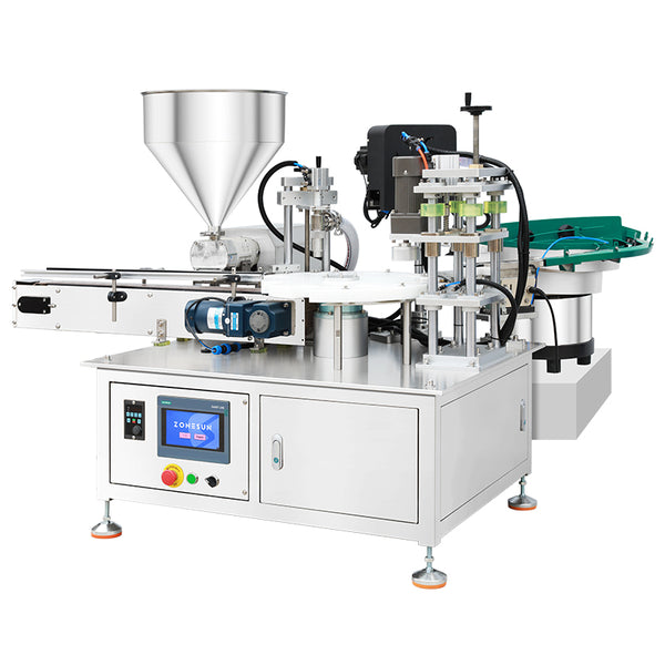 Liquid filling and sealing machine