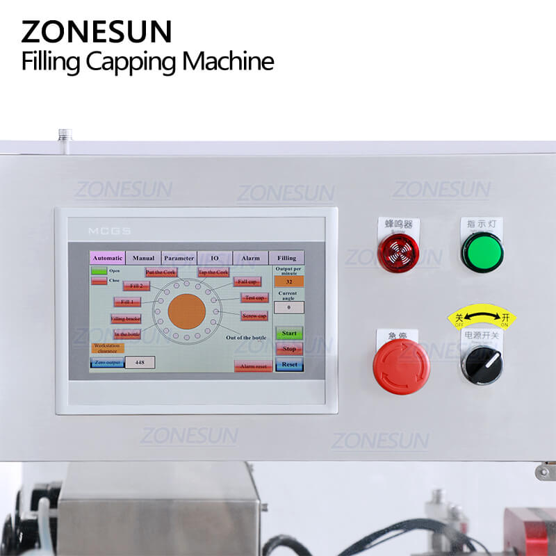 ZONESUN ZS-AFC28A Monoblock Automatic Peristaltic Pump Filling Capping Machine For Perfume Essential Oil Car Diffuser Small Irregular Bottle