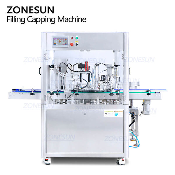 ZONESUN ZS-AFC28A Monoblock Automatic Peristaltic Pump Filling Capping Machine For Perfume Essential Oil Car Diffuser Small Irregular Bottle