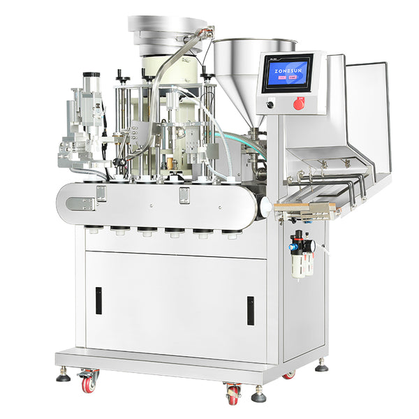 ZONESUN ZS-AFC48B Automatic Round Tube Gear Pump Filling and Capping Machine