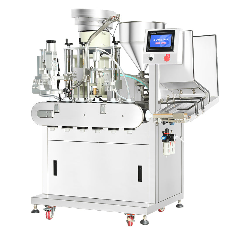 ZONESUN ZS-AFC48B Automatic Round Tube Gear Pump Filling and Capping Machine