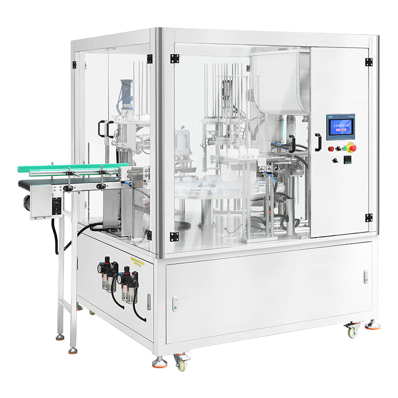 ZONESUN ZS-AFS02R Automatic Cup Filling and Sealing Machine for Yogurt, Sauce, Beverage & Liquid Packaging