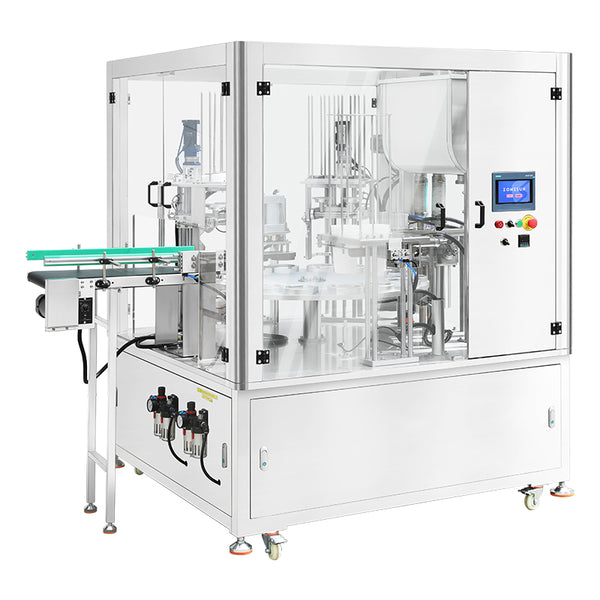 ZONESUN ZS-AFS02R Automatic Cup Filling and Sealing Machine for Yogurt, Sauce, Beverage & Liquid Packaging