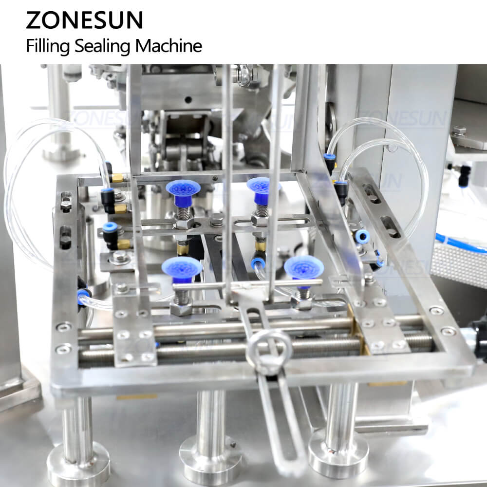 ZONESUN ZS-AFS08K6 Compact Multi-head Granular Fertilizer Weighing Filler Pet Dental Chew Cubes Premade Pouch Granule Packing Machine