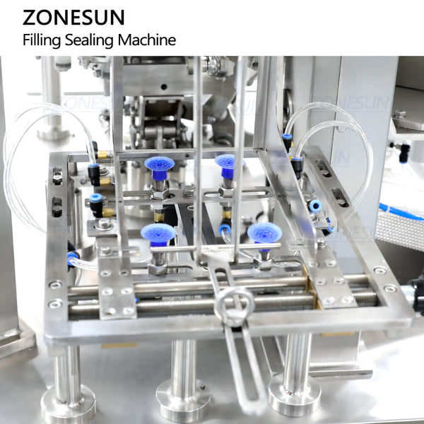ZONESUN ZS-AFS08K6 Compact Multi-head Granular Fertilizer Weighing Filler Pet Dental Chew Cubes Premade Pouch Granule Packing Machine