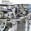 ZONESUN ZS-AFS08K6 Compact Multi-head Granular Fertilizer Weighing Filler Pet Dental Chew Cubes Premade Pouch Granule Packing Machine