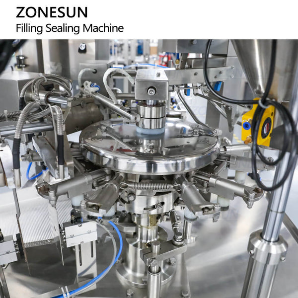 ZONESUN ZS-AFS08K6 Compact Multi-head Granular Fertilizer Weighing Filler Pet Dental Chew Cubes Premade Pouch Granule Packing Machine