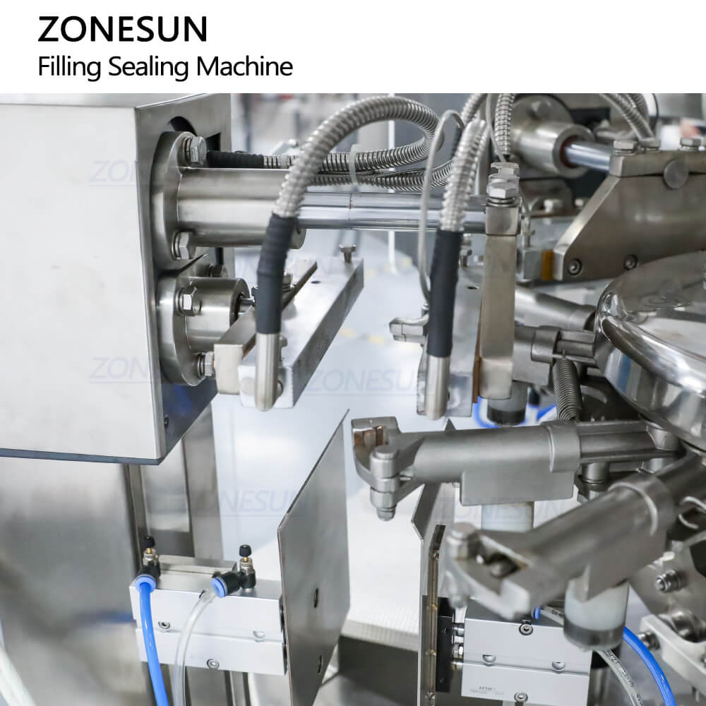 ZONESUN ZS-AFS08K6 Compact Multi-head Granular Fertilizer Weighing Filler Pet Dental Chew Cubes Premade Pouch Granule Packing Machine
