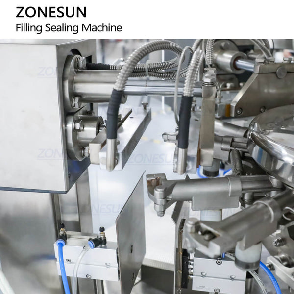 ZONESUN ZS-AFS08K6 Compact Multi-head Granular Fertilizer Weighing Filler Pet Dental Chew Cubes Premade Pouch Granule Packing Machine