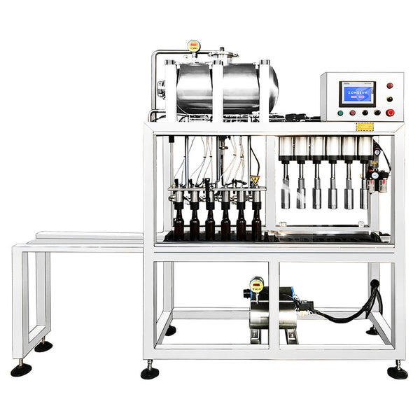 ZONESUN ZS-CFC5 Semi-Automatic Beer Bottle Vacuum Filling and Capping Machine