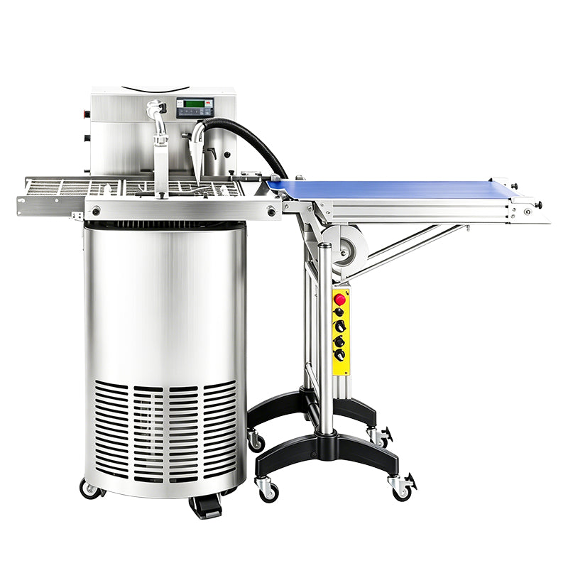 ZONESUN ZS-CG30 Automatic Chocolate Enrober and Tempering Machine for Bakery Products