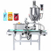 ZONESUN ZS-DTGT900M liquid filling machine with realistic application samples on a white background