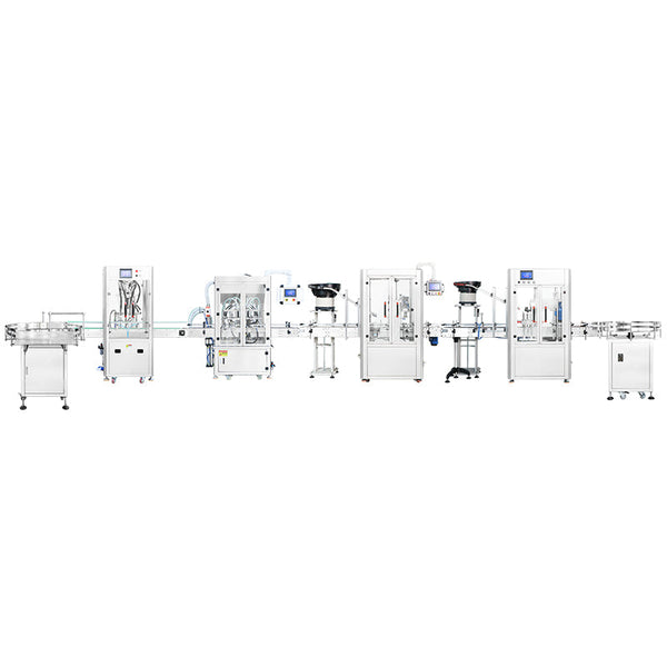 ZONESUN ZS-FAL180V10 Servo Piston Syrup Filling Production Line with Bottle Rinsing and Dual Capping Integration System