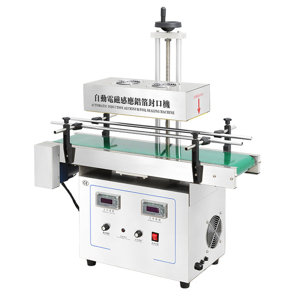 ZONESUN ZS-FK1300 Automatic Continuous Induction Aluminum Foil Sealing Machine for Pharmaceutical Food Cosmetic and Chemical Bottles