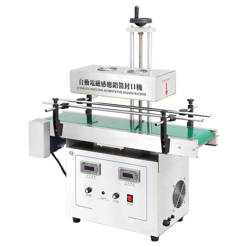 ZONESUN ZS-FK1300 Automatic Continuous Induction Aluminum Foil Sealing Machine for Pharmaceutical Food Cosmetic and Chemical Bottles
