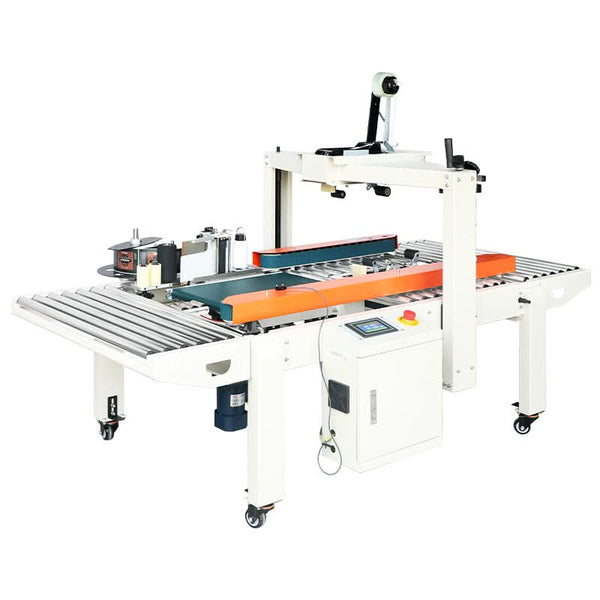 ZONESUN ZS-FKC4650S Automatic Carton Sealing and Side Labeling Machine for End-of-Line Packaging