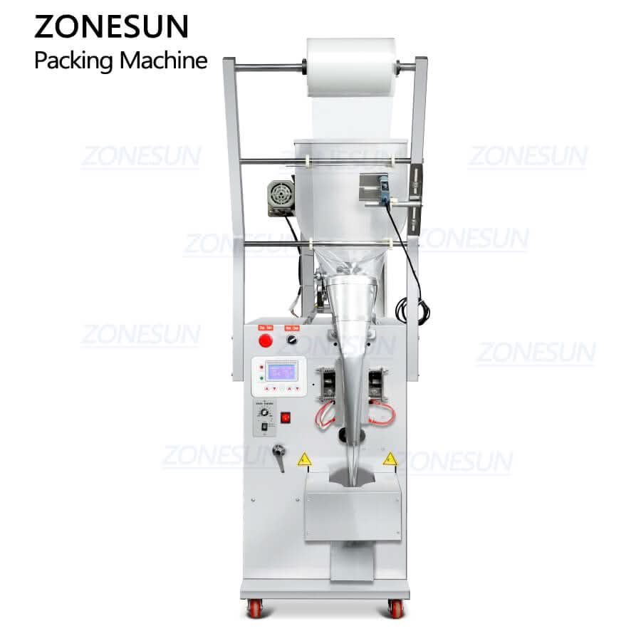 ZONESUN ZS-FS200D1 Automatic Vertical Piston Pump Paste Filling and Sealing Machine VFFS Honey Cream Sachet
