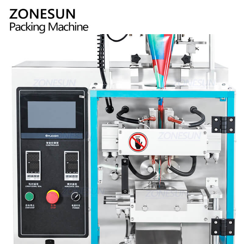 ZONESUN ZS-FS240KQ Automatic Granule Drink Sachet Weighing Filling Sealing Packing Machine VFFS Packaging Equipment