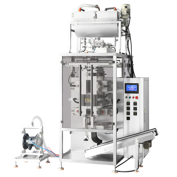 ZONESUN ZS-FS500Y-2 Full Automatic Double Lane 4 Sides Paste Bag Filling Sealing Machine