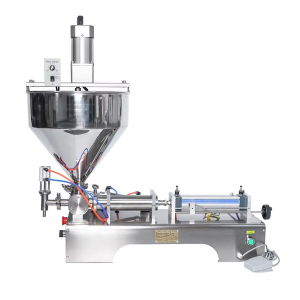 ZONESUN ZS‑GTJ Pneumatic Paste Filling Machine with Mixer and Hopper