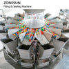 ZONESUN ZS-GW14 Vertical 14 Heads Dried Fruit Nuts Granule Grain Weighing Filling Sealing Packaging Machine