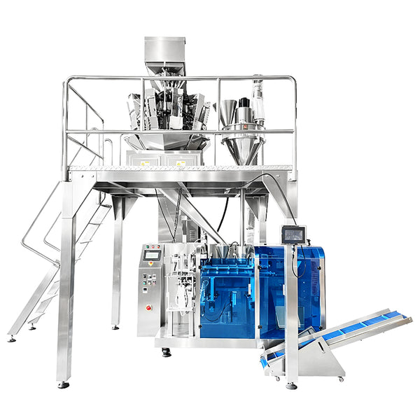 ZONESUN ZS-GW260D Automatic Premade Pouch Packaging Machine with 10-Head Combination Weigher for Powder & Fine Powder Materials