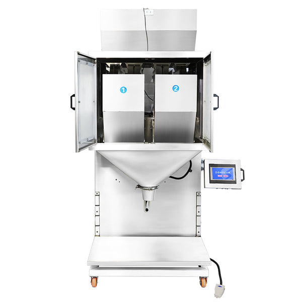 ZONESUN ZS-HG200 Dual-Hopper Granule Weighing and Filling Machine Beans Seeds Nuts Filler