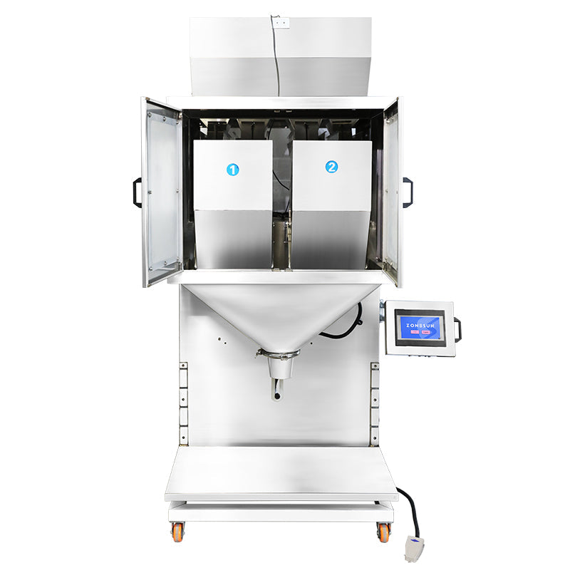 ZONESUN ZS-HG200 Dual-Hopper Granule Weighing and Filling Machine Beans Seeds Nuts Filler