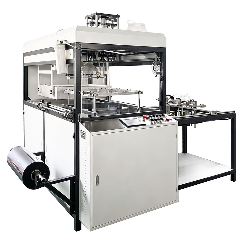 Food container thermoforming machine