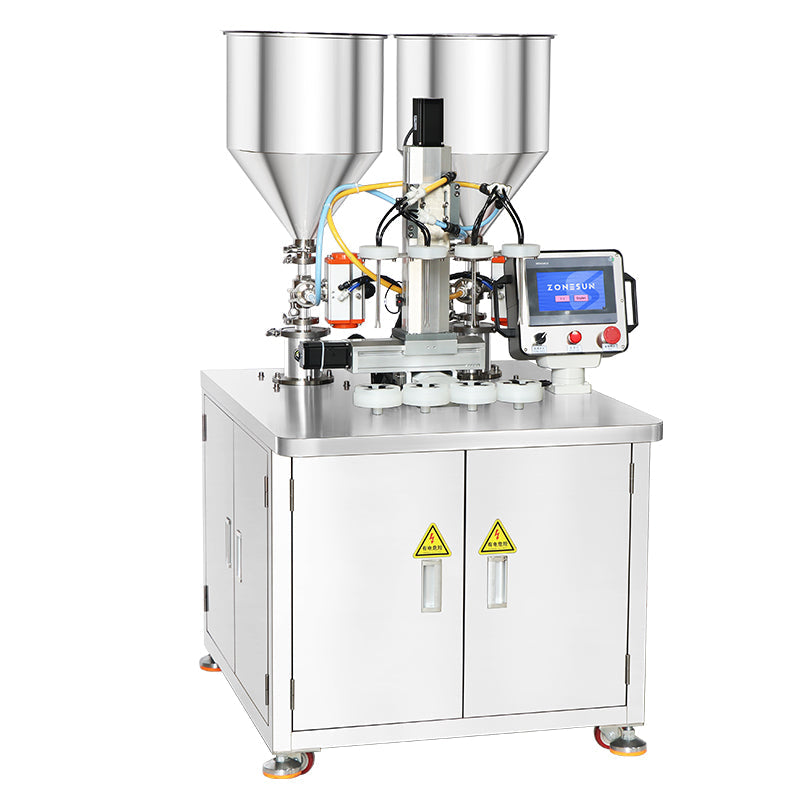 ZONESUN ZS-MCS4 Dual-Color Spiral Pattern Cosmetic Cream Filling Machine