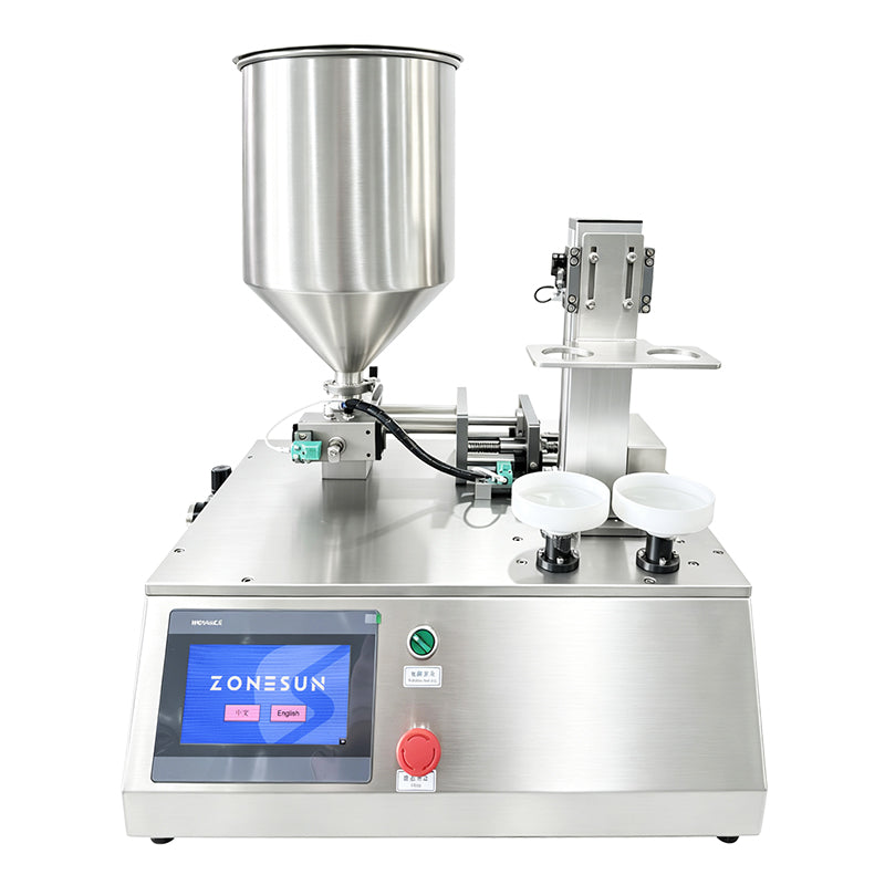 ZONESUN ZS-PGF5 Automatic Dual-Head Cosmetic Cream Pattern Filling Machine 5-80ml