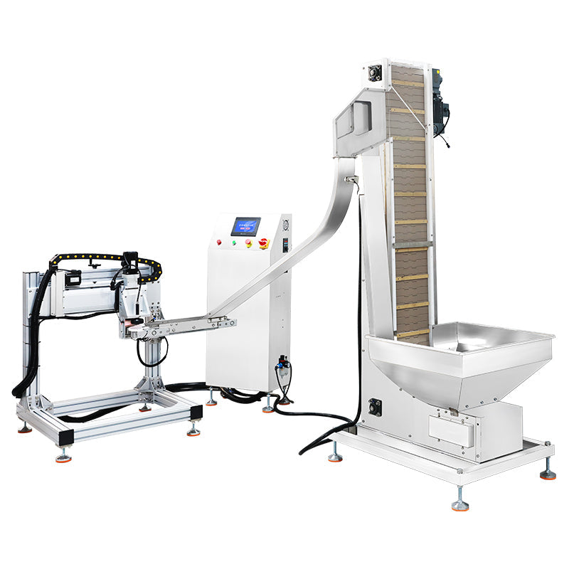 ZONESUN ZS-SGYG01 Automatic Cup Lid Pressing Machine with Cap Elevator Yogurt Cup Pressing Machine