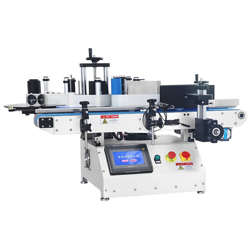 ZONESUN ZS-TB150RP Desktop Bottle Labeler for Cosmetics, Beverages & Pharma Use