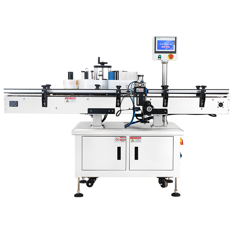 Automatic Round Bottle Cap & Body Labeling Machine